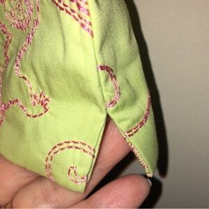 Lilly Pulitzer green tropical monkey crop pants